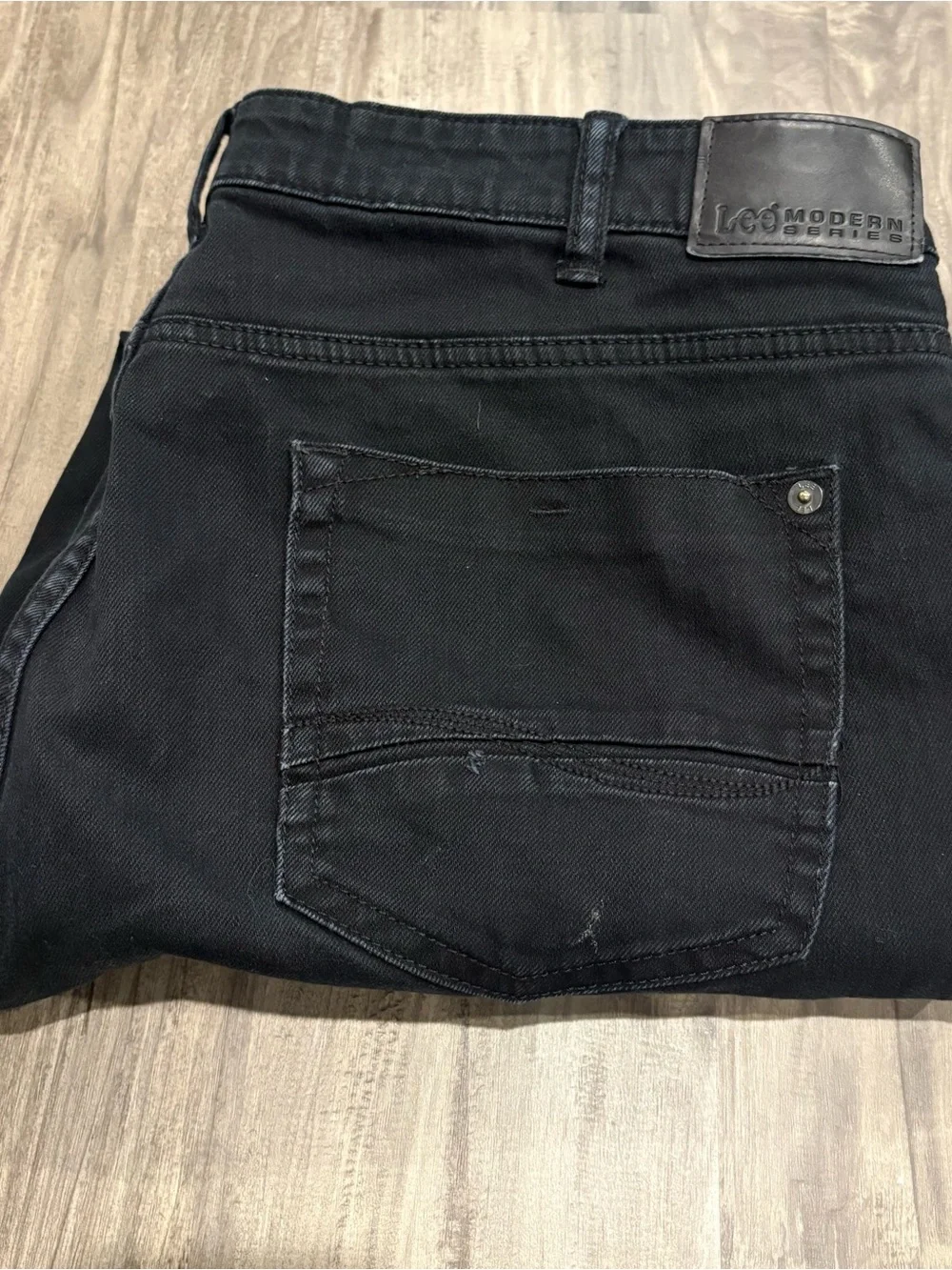 Lee Modern Series Black Straight Leg Mens Denim Jeans SZ 36x30